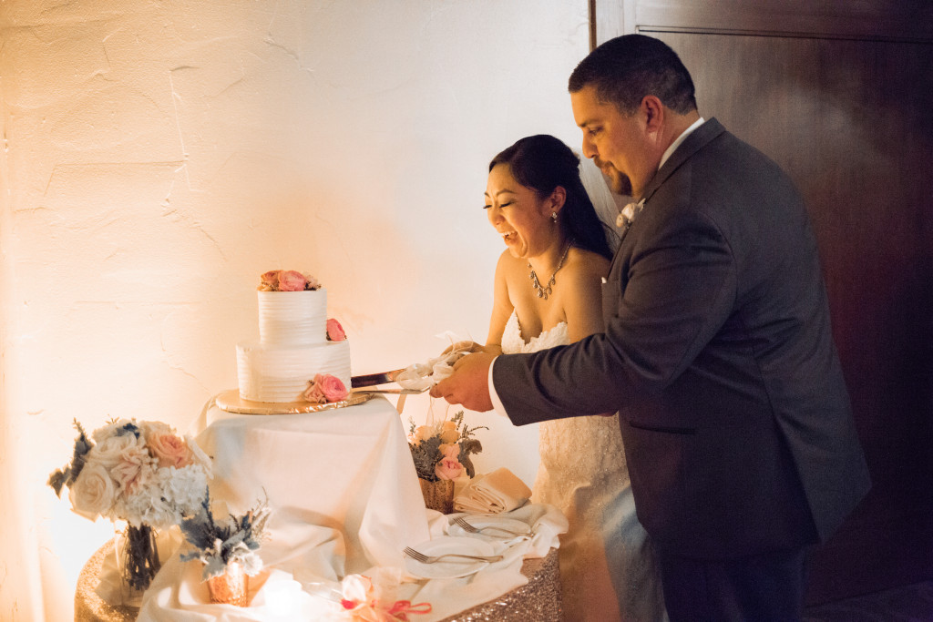 cutting cake