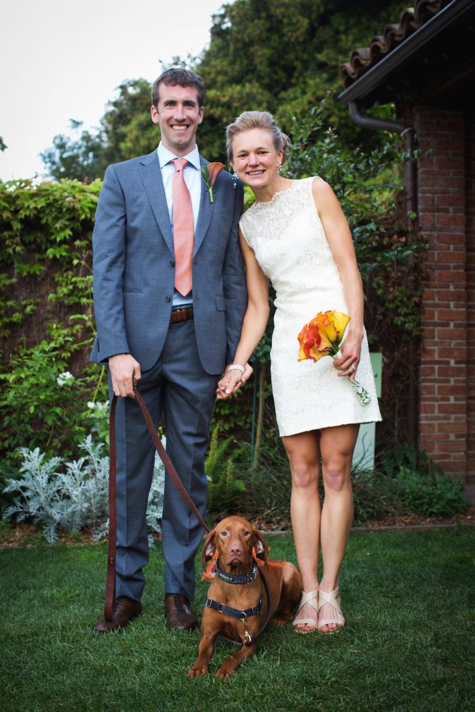 Couple and dog