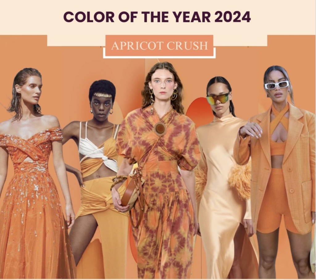 What are differences between the colors peach, coral and apricot